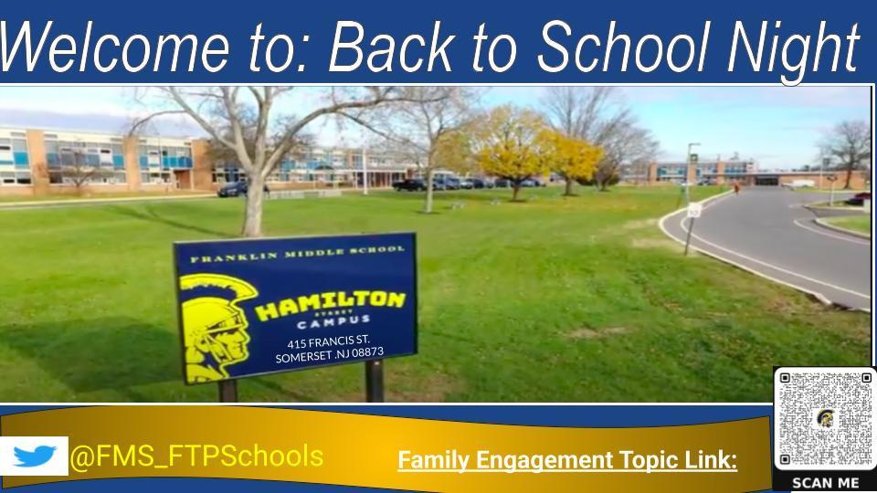 Welcome to Back to School Night