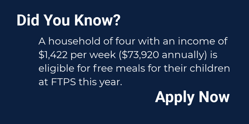 notice that a family of four making $1,433 per week is eligible for free meals