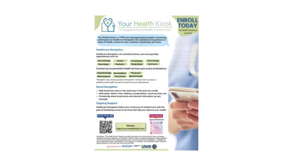 Neighborhood Health Connection - Your Health Kiosk Flyer
