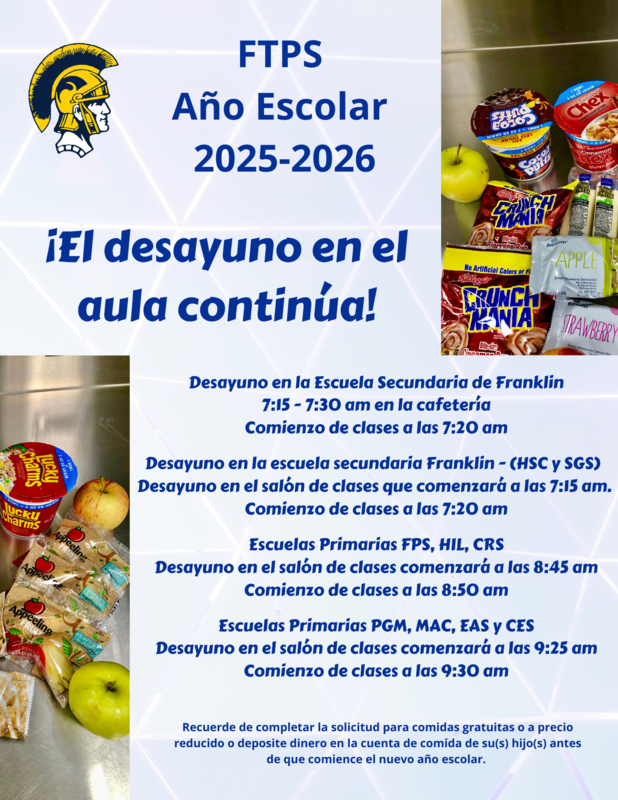 Breakfast in the Classroom Will Be Back in September!