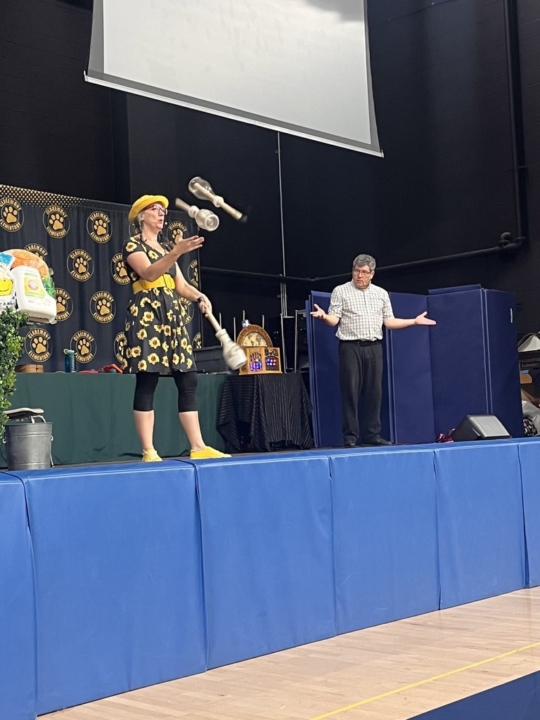 CES students had a fun and meaningful assembly today with the Grand Falloons! They learned all about the importance of not littering and taking care of our planet through laughter, music, and a little bit of circus magic!