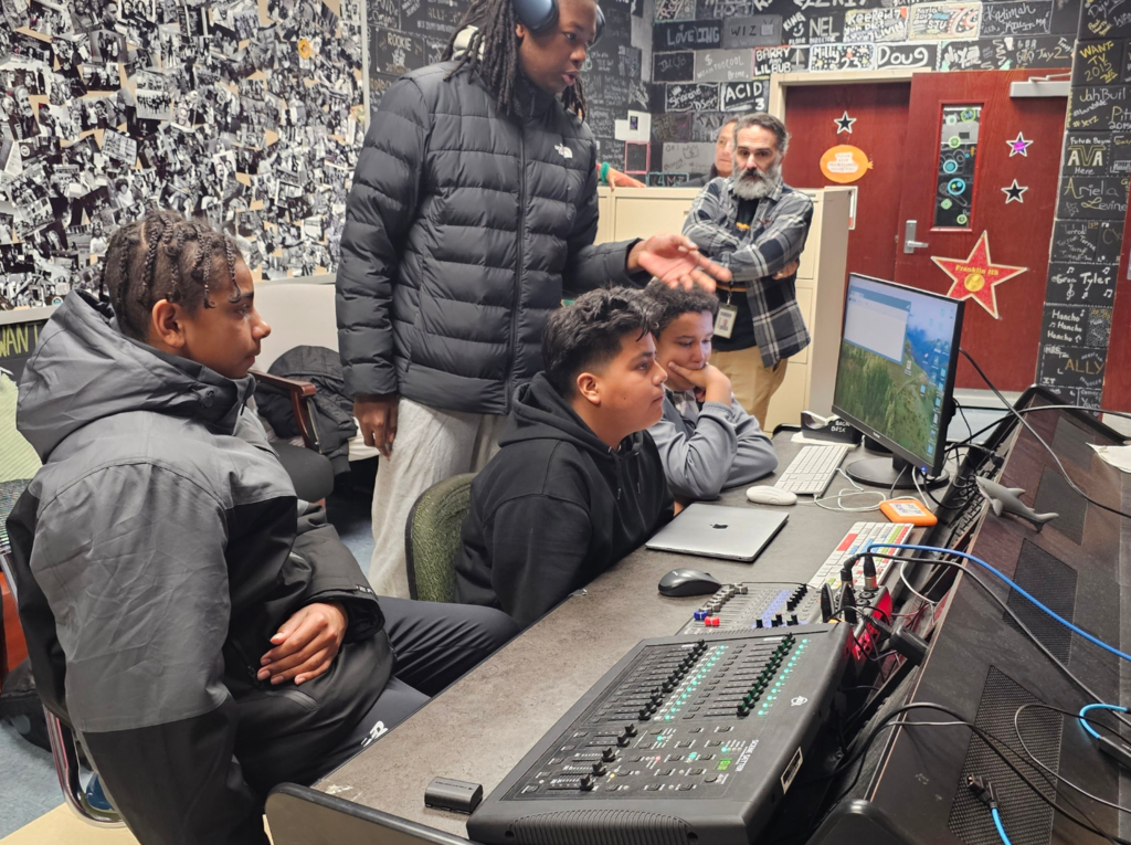 8th Grade Intro to TV students take over the FHS WANT-TV studio today! Such great work by our very talented #CTE students!