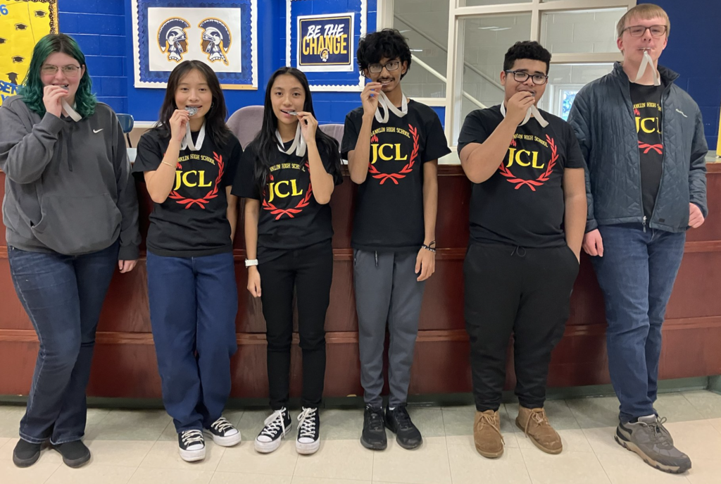 Congratulations to Latin students who won 2nd place at Montclair Classics Day!  Kimmie, Kaitlin, Ericka, Nikhil, Alan, and Soren!