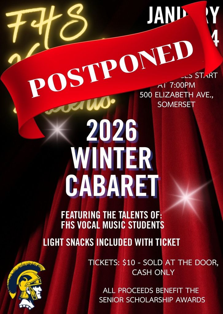THIS JUST IN...THE 2026 WINTER CABARET HAS BEEN POSTPONED and WILL BE RESCHEDULED FROM THIS FRIDAY AND SATURDAY TO A FUTURE DATE.  We will keep you posted.