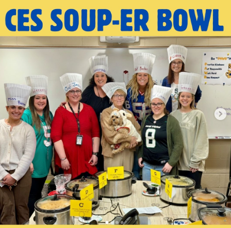 On Monday, CES Chefs participated in the 4th Annual Soup-er Bowl!! Judges tried all the soups, which we all DELICIOUS, and voted on which was their top 3! in 3rd place, we had Ms. Gust with Cream of Caramelized Onion Soup, in 2nd place, we had a tie, Mrs. Boardman with Potato Leek Soup & Ms. Becker with Lasagna Soup. And in 1st place, we have Mrs. Esposito with Sweet Potato Coconut Curry Soup!! Mrs. Esposito won bragging rights & to park in Mr. Rivera's parking spot for the week!! We also want to thank our families and staff for raising a generous amount of canned food and snacks for our CES Food Pantry!!