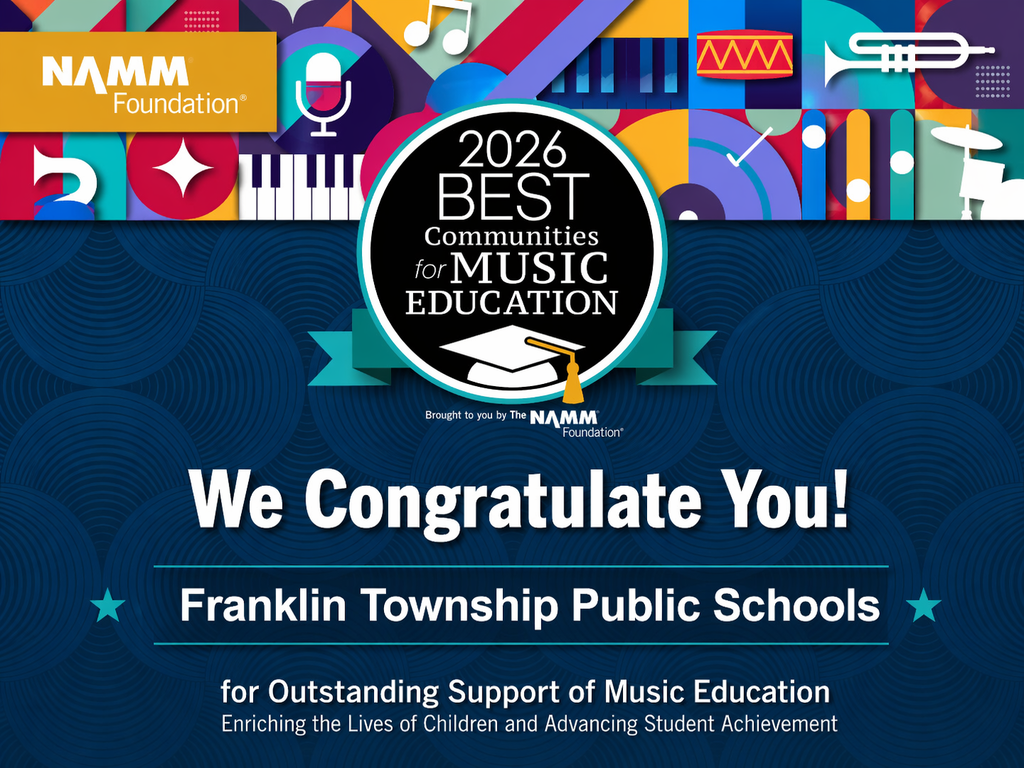 Happy to report FTPS has been named a Best Community for Music Education for the 2nd year in a row!