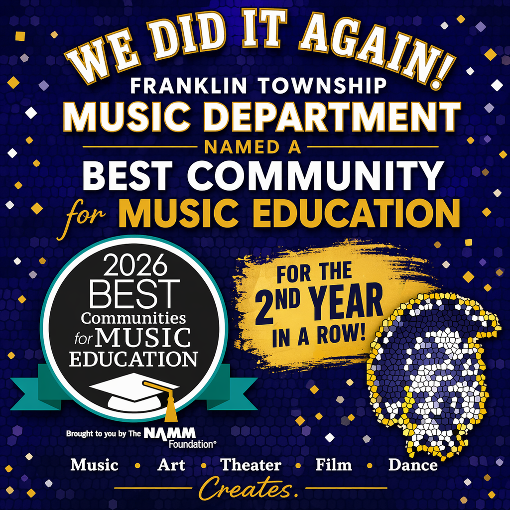 Happy to report FTPS has been named a Best Community for Music Education for the 2nd year in a row!