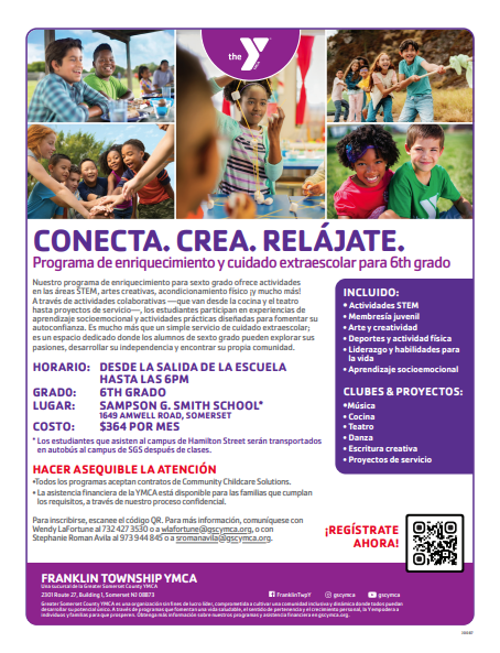 Ya están abiertas las inscripciones para el programa de cuidado previo y posterior al horario escolar de la YMCA de Franklin.