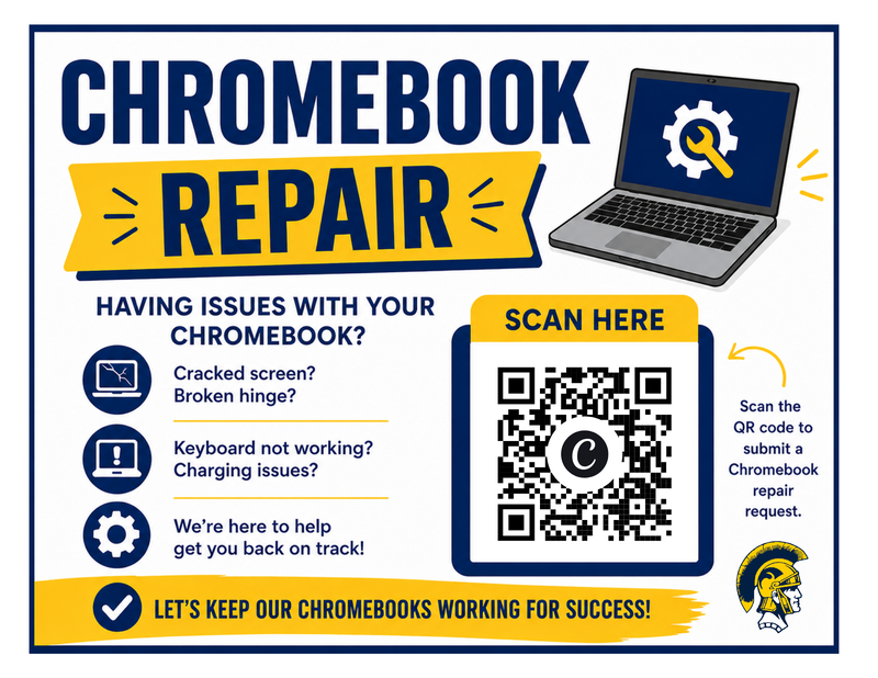 Chromebook Repair? Scan the QR Code