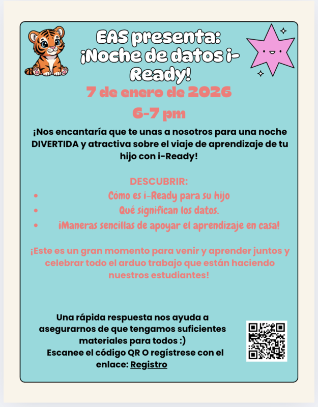 EAS I-Ready Data Night - Jan 7, 2026