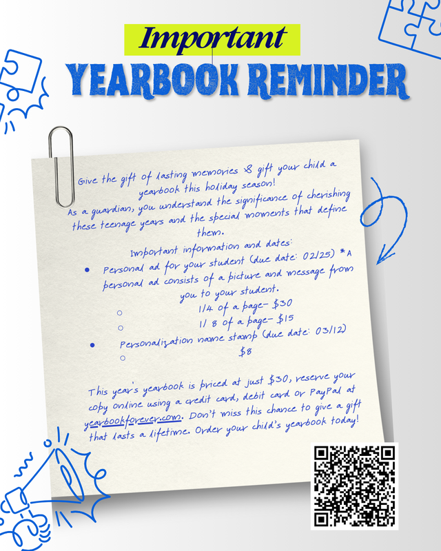 Yearbook Reminder
