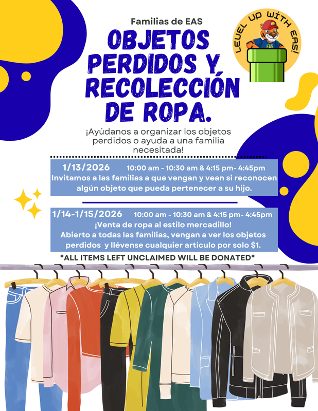 Lost and Found Check & Clothing Drive