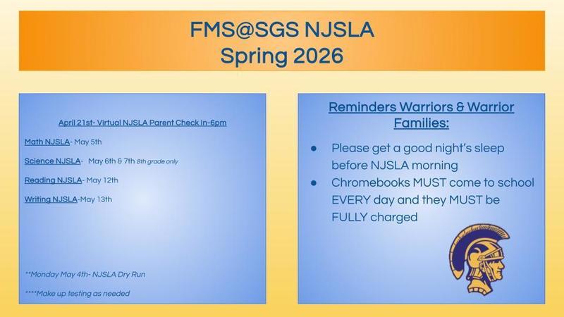 SGS Family NJSLA Reminder