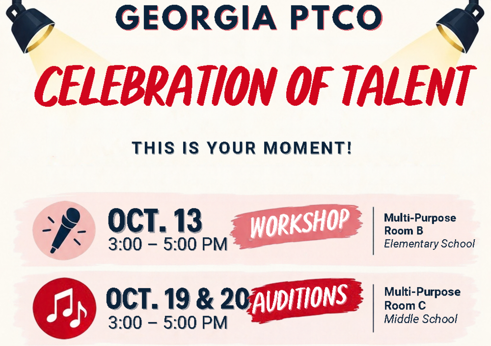 Celebration of Talent schedule
