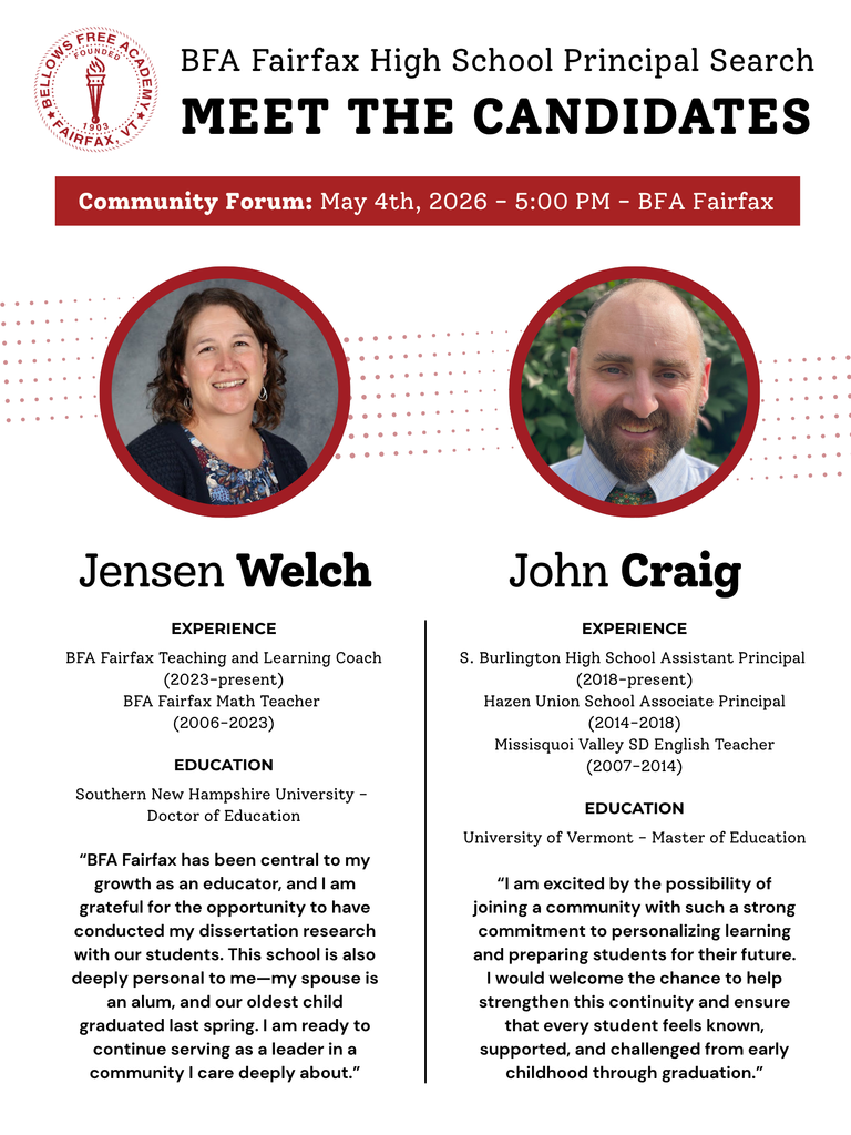 BFA Fairfax HS Principal Search