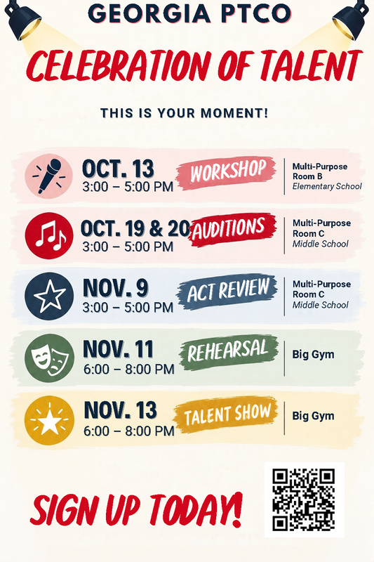 Celebration of Talent Full Schedule