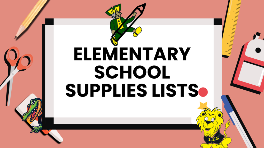 Elementary School Supplies Lists