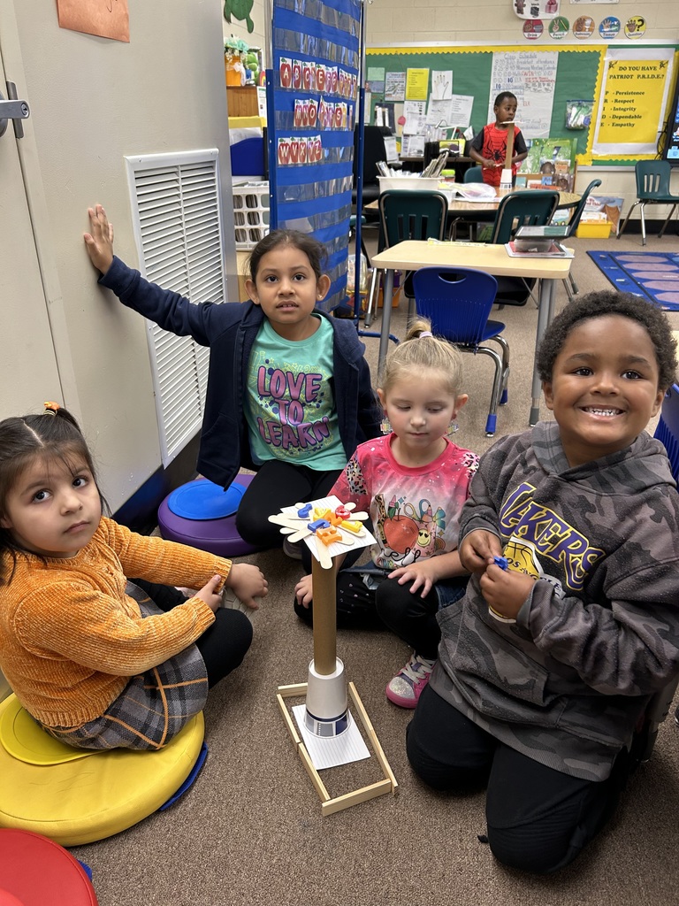 Ms. D Anderson's K Class learning their letters by building Chicka Chicka Boom Boom trees. 🔠🔡🌴