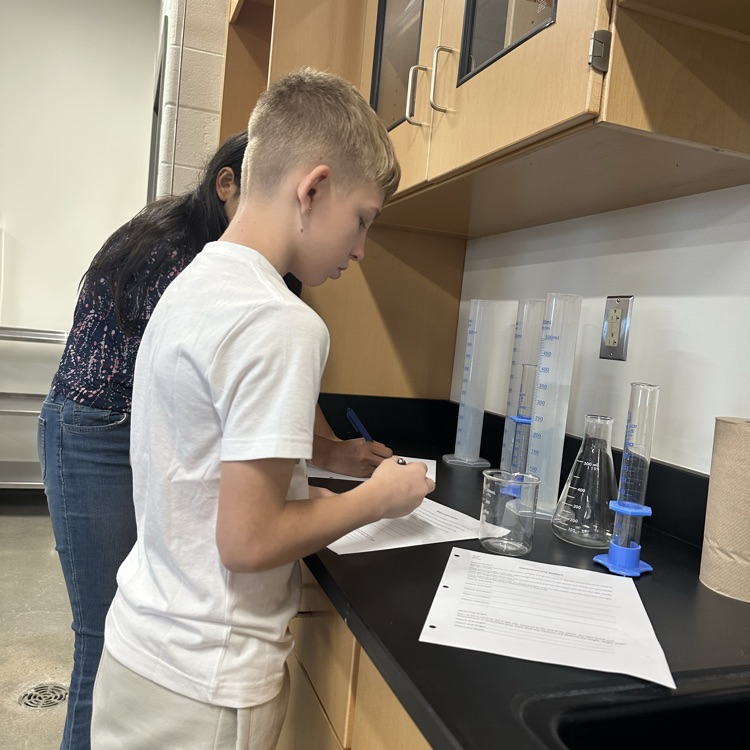 Students measuring