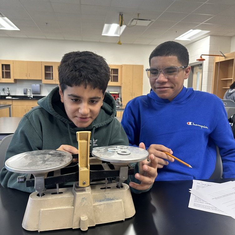 Students measuring