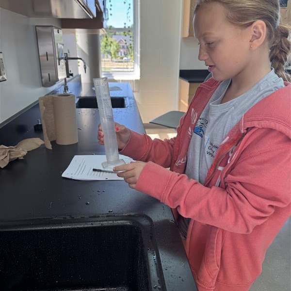 Students measuring