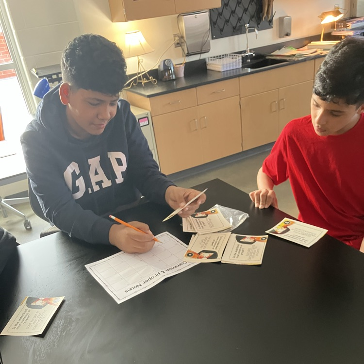 ELL students matching nouns!