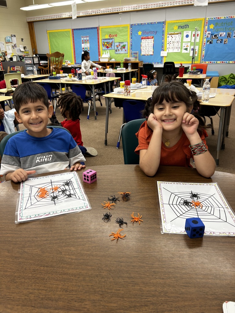 Children counting spiders