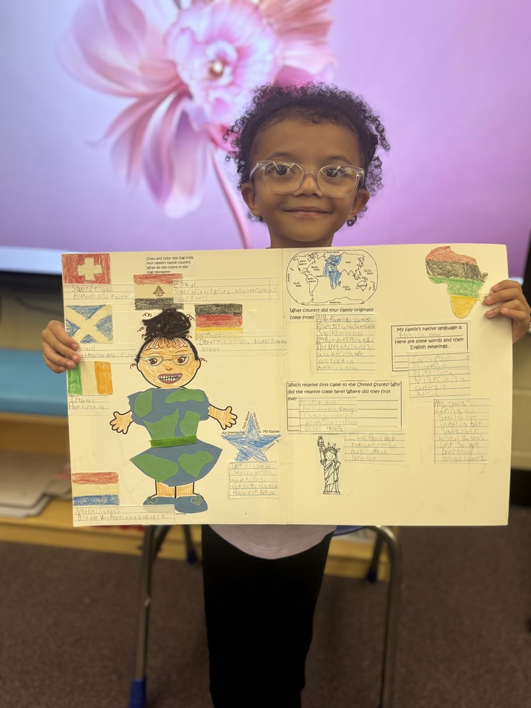 Student share her poster