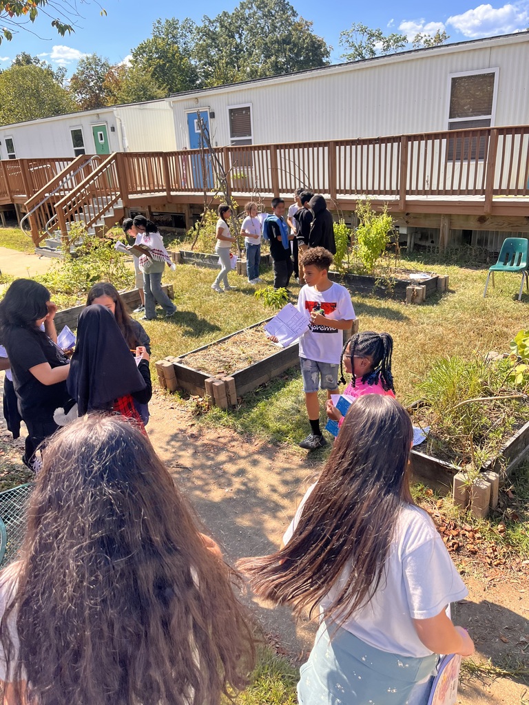 students map out the HM garden