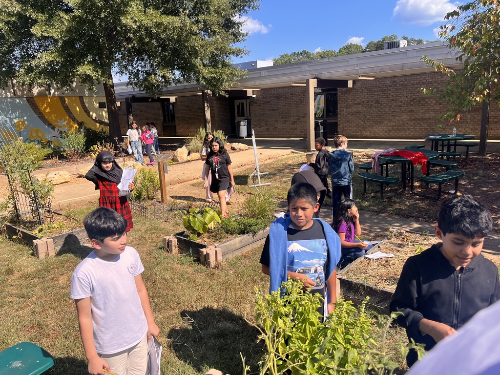 Students in the HM garden