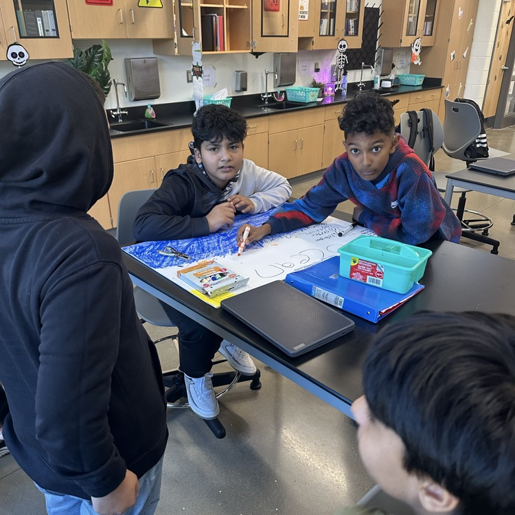 Students working on posters!