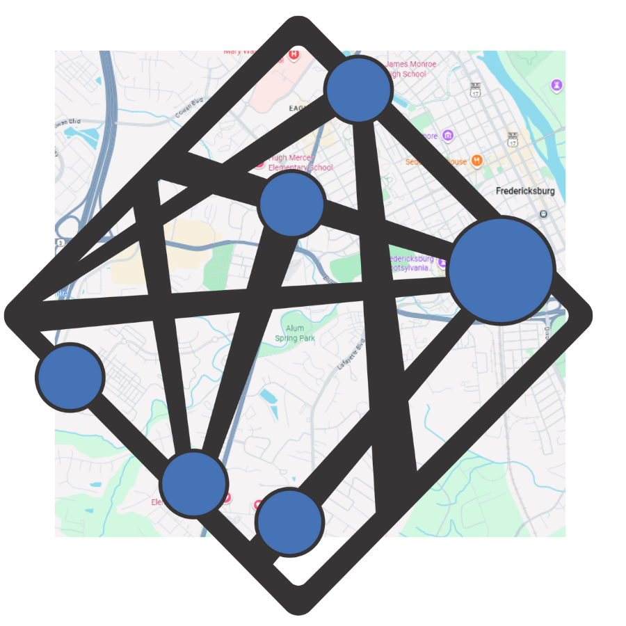 New FCPS logo over City of FXBG map
