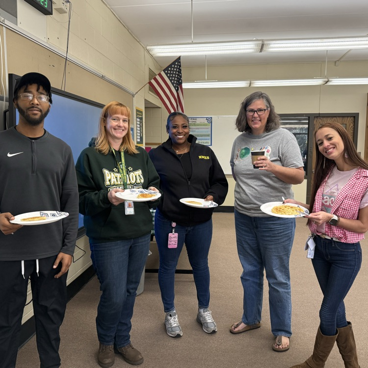 staff enjoying breakfast for Lunch