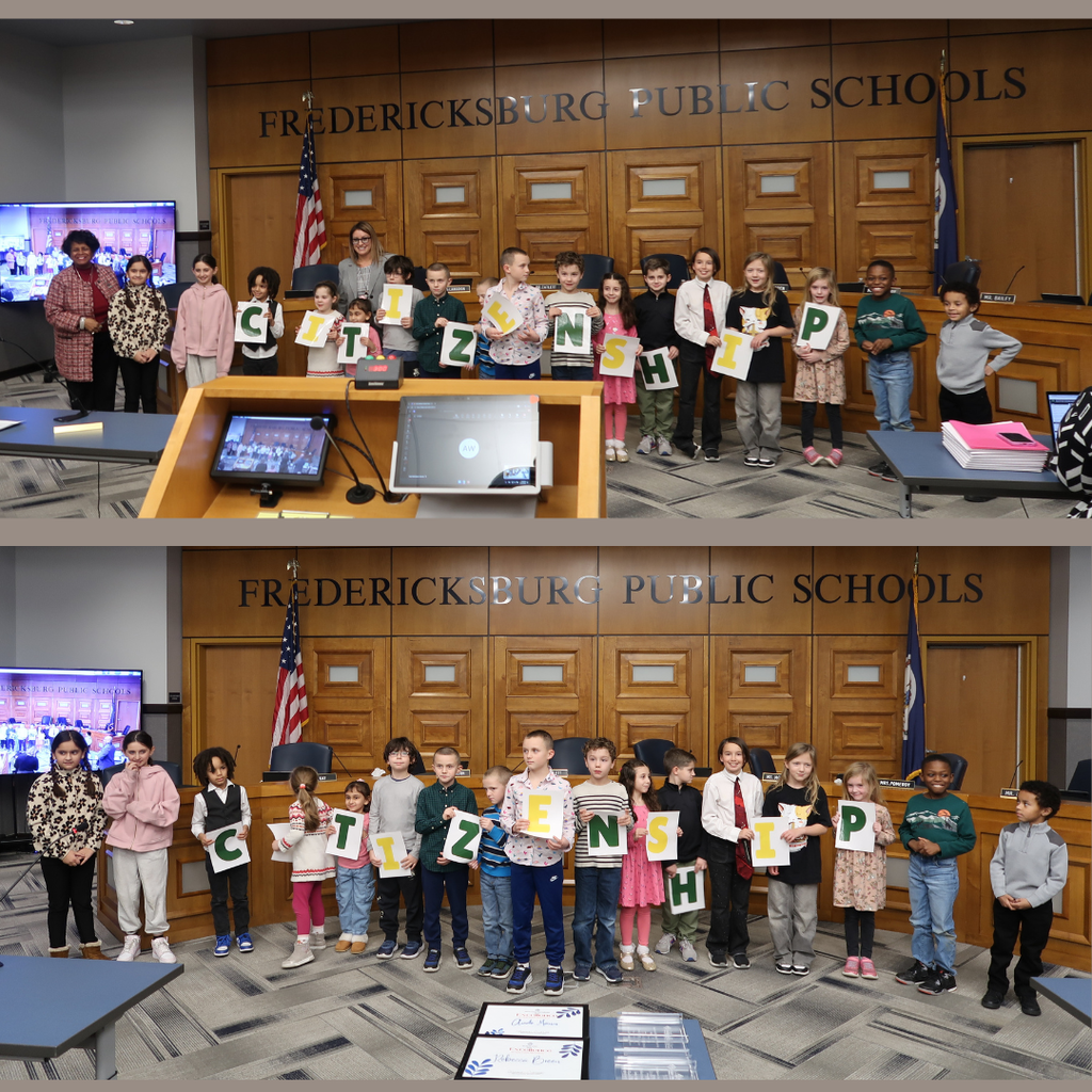 Students holding letters that form the word Citizenship