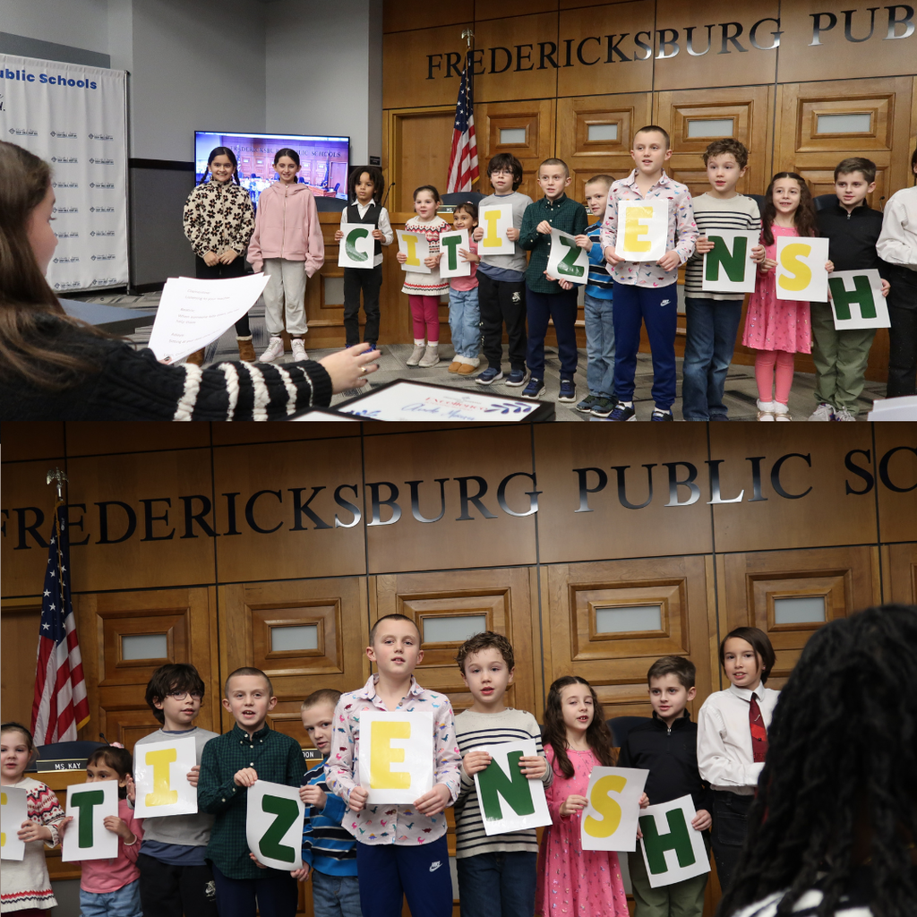 Students holding letters that form the word Citizenship