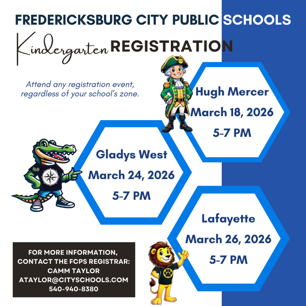 Future kindergarteners start here! 🎒  Registration is fast approaching, and families may attend any session regardless of school zone.  Learn more: https://www.fxbgschools.us/o/fcs/page/new-student-registration  Share and tag a family with a rising kindergartener!