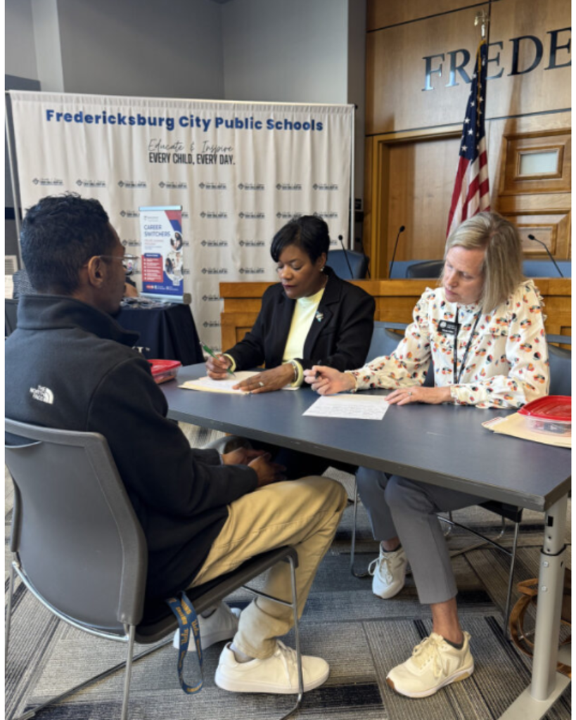 Central Office Leadership interviewing candidate