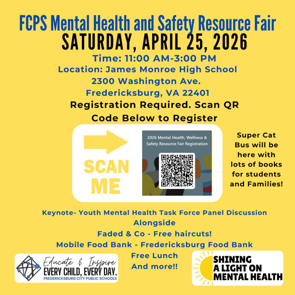 Don’t forget! Our Mental Health and Safety Resource Fair is happening Saturday, April 25.  ✔️ Registration required ✔️ Vendors on site  Plan ahead—we look forward to seeing you there!  Click here to register 👉https://fxbg.link/4uY63ba