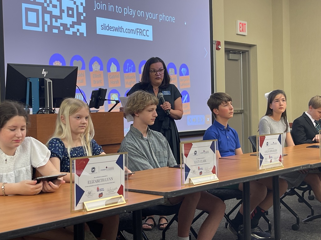 Students advanced to the Regional Civics Bee after submitting essays on issues impacting their community. Of the 16 selected from WGMS, 14 competed and all advanced to the second round. Two students placed in the top five: Gabriela Johns earned third place, and Mikaela Hughes finished fifth. All participants walked away with prizes, valuable experience, and a deeper understanding of our democracy.