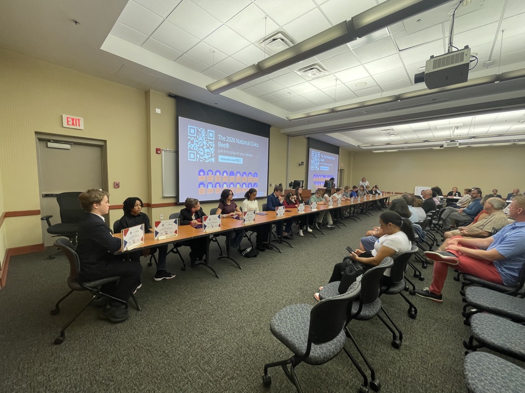 Students advanced to the Regional Civics Bee after submitting essays on issues impacting their community. Of the 16 selected from WGMS, 14 competed and all advanced to the second round. Two students placed in the top five: Gabriela Johns earned third place, and Mikaela Hughes finished fifth. All participants walked away with prizes, valuable experience, and a deeper understanding of our democracy.