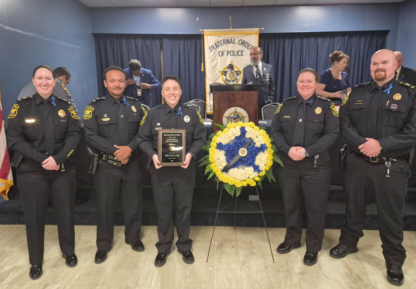 Congratulations to Gladys West School Resource Officer Cash, who was honored with the Officer of the Year award by the Fraternal Order of Police for her contributions to both the SRO and the DARE program. Job well done, Officer Cash!