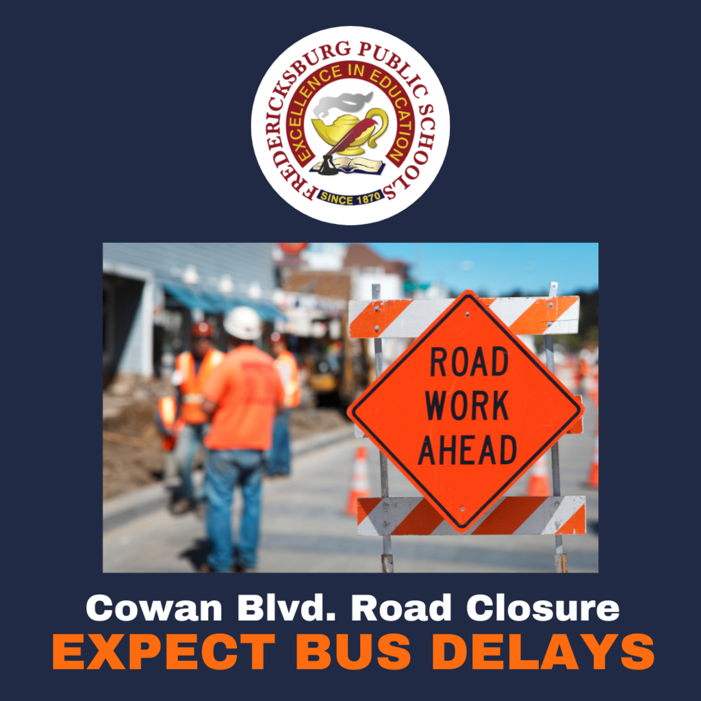 Please be aware that Public Works and their contractors continue to work on sanitary sewer repairs crossing the Cowan Blvd. area between Snowden Hills Blvd. and Hospital Drive – and this area of Cowan Blvd. will remain closed to through traffic for some time.  We would like to make everyone aware that at least 6 buses are going to be affected as well as anyone that needs to use Cowan Blvd to access Hugh Mercer. Please use caution in the area and follow temporary signage.  Remember, Spot My Bus is a great app to track your student’s bus. Thank you in advance for your patience.