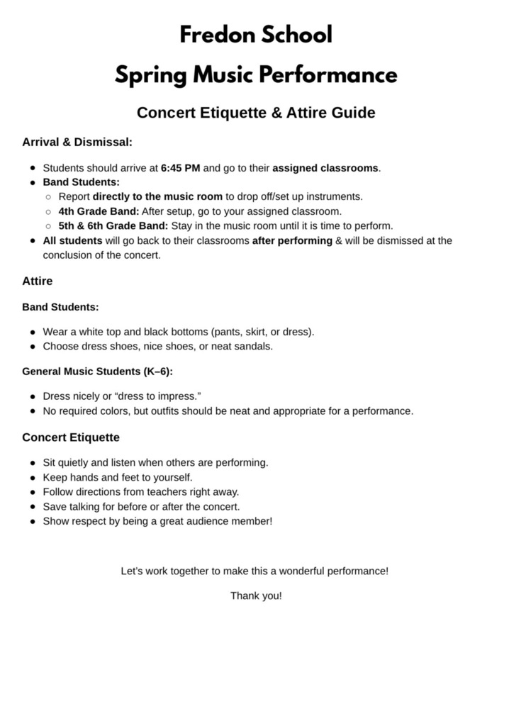 Concert Information