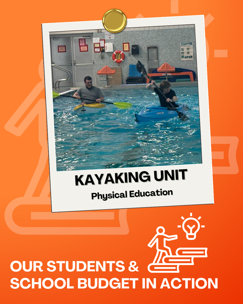 Students learning to Kayak in Phys Ed class.