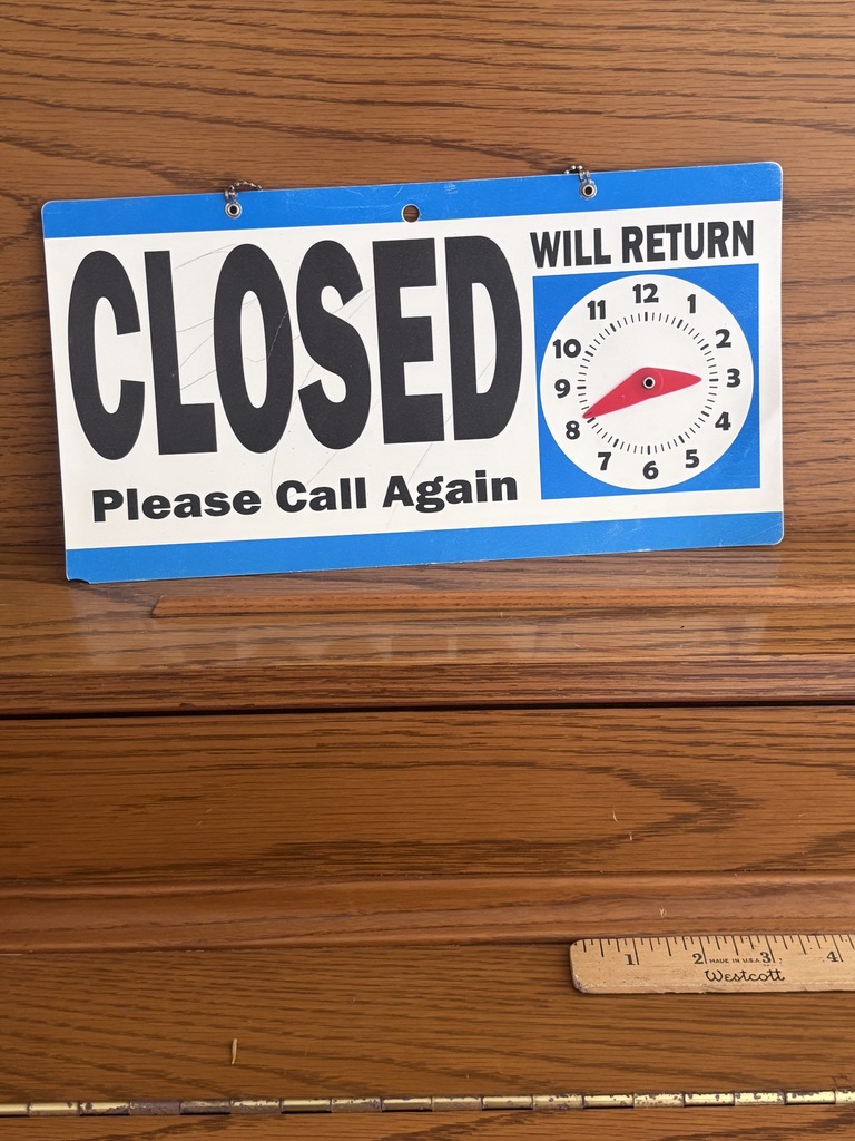 Only closed for a couple more weeks!