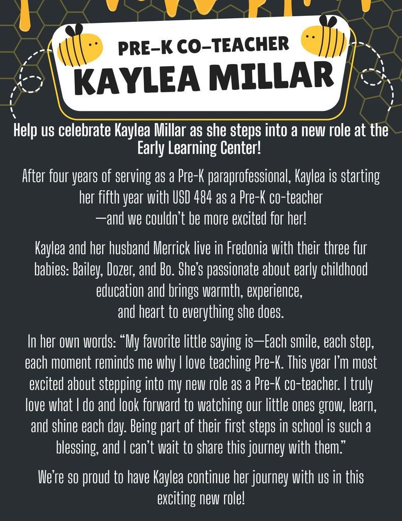 Kaylea Millar - New Role