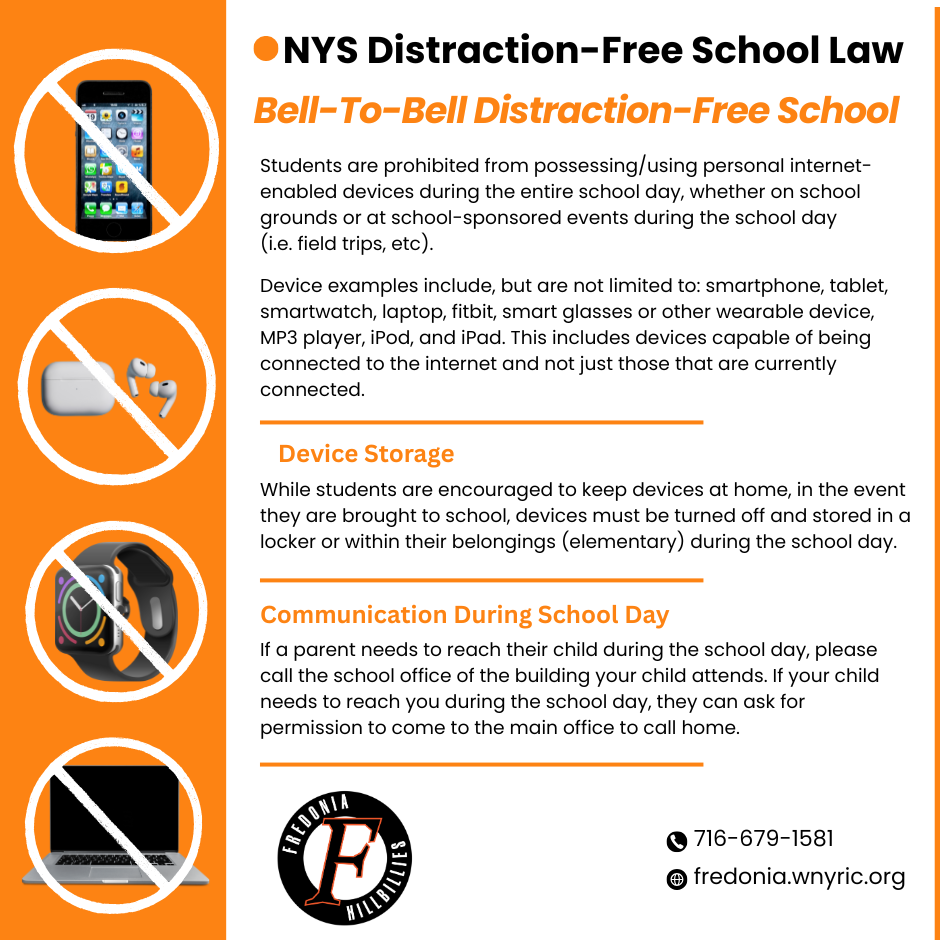 NYS Distraction-Free School Law Infographic
