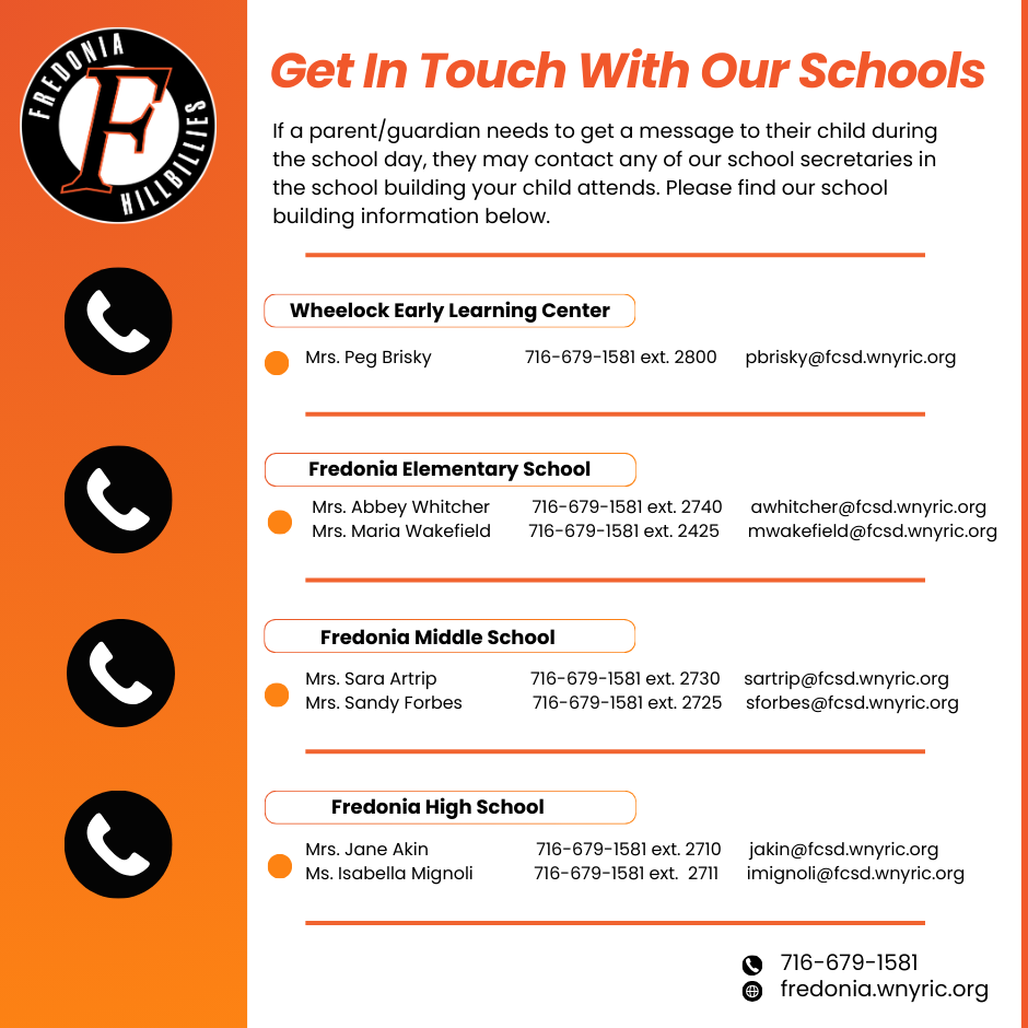Contact Information for all School Building Offices