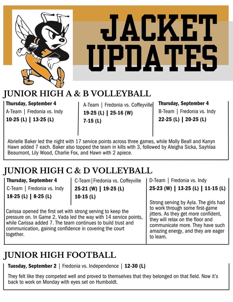 Weekly Jacket Update - September 1-5, 2025
