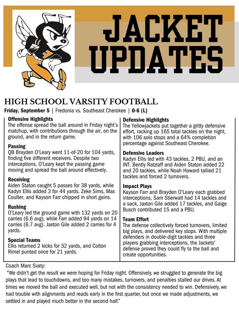 Weekly Jacket Update - September 1-5, 2025
